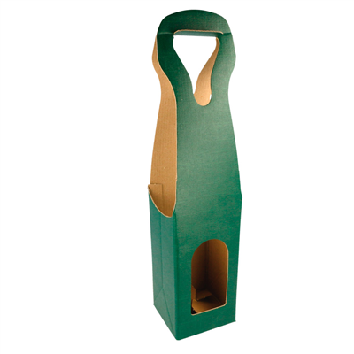 100 U. BOITE 1 BOUTEILLE  9x9x41 CM VERT CARTON (100 UNITÉ)