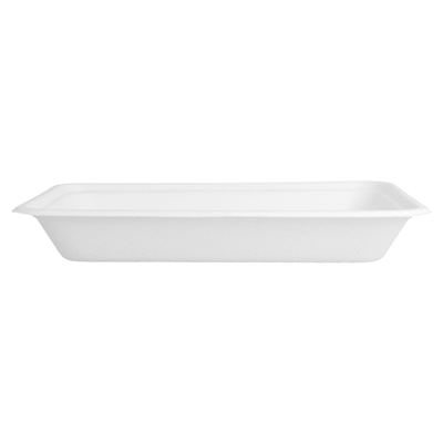 BARQUETTES 'BIONIC' 350 ML 19,6x14,7x2,7 CM BLANC BAGASSE (1000 UNITÉ) – Image 2