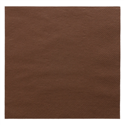 SERVIETTES ECOLABEL 2 PLIS  18 G/M2 39x39 CM CHOCOLAT OUATE (1600 UNITÉ)