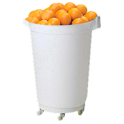 CONTENEUR BLANC AVEC COUVERCLE 120 L Ø 56,5x72 CM BLANC PEHD (1 UNITÉ)