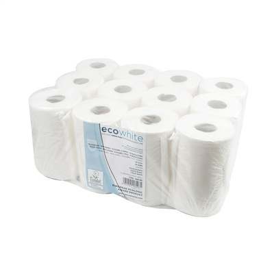 SERVIETTE "MINI BARRIL" ECOLABEL 2 PLIES  19 G/M2 Ø 13,2x20 CM BLANC OUATE (12 UNITÉ)