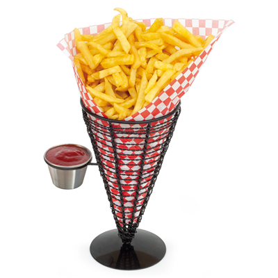 BASKET POUR 1 RÉCIPIENT  Ø 12,8x18 CM NOIR ACIER (1 UNITÉ) – Image 4