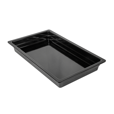 BACS GN 1/1  53 x 32 x 6,5 (h) CM NOIR MÉLAMINE (3 UNITÉ)