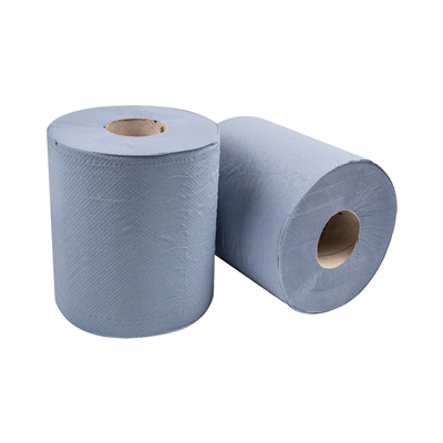 SERVIETTE "MAXI BARRIL" ECOLABEL 2 PLIES  20 G/M2 Ø 20x21,6 CM BLEU OUATE (6 UNITÉ)
