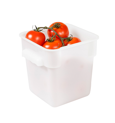 BAC ALIMENTAIRE 4 L 18x18x19 CM BLANC PP (1 UNITÉ) – Image 2