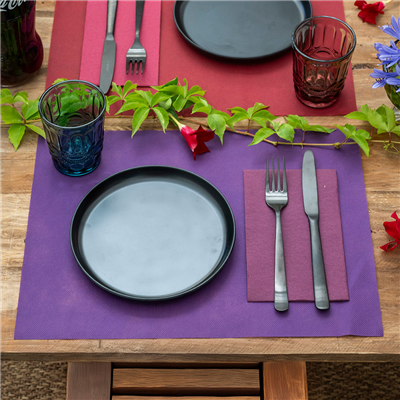 SETS DE TABLE 'SPUNBOND' 60 G/M2 30x40 CM VIOLET PP (800 UNITÉ) – Image 2