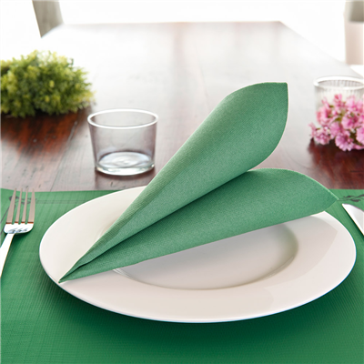 SERVIETTES ECOLABEL 'DOUBLE POINT' 18 G/M2 33x33 CM VERT JAGUAR OUATE (1200 UNITÉ) – Image 3