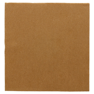 SERVIETTES ECOLABEL 'DOUBLE POINT' 18 G/M2 33x33 CM HAVANE OUATE (1200 UNITÉ)