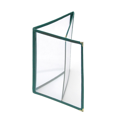 MENU "AMÉRICAIN" DIN-A4 3 CORPS   VERT PVC (1 UNITÉ)