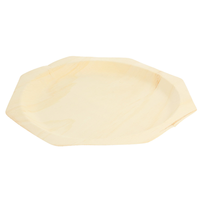 ASSIETTES OCTOGONALES 'WOOD'  Ø 26x2,2 CM NATUREL BOIS (50 UNITÉ) – Image 3