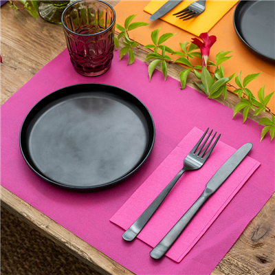 SETS DE TABLE 'SPUNBOND' 60 G/M2 30x40 CM FRAMBOISE PP (800 UNITÉ) – Image 2