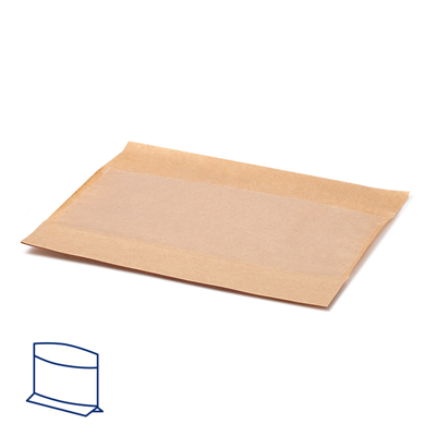 RÉCIPIENTS AVEC BASE ET FENÊTRE 'KANGOO PACK' 40 G/M2 + 15 PP 14+3x16/12 CM NATUREL KRAFT (100 UNITÉ) – Image 4