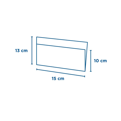 SACHETS OUVERTS BROCHETTES, HOT DOGS 'OPEN PACK' 35 G/M2 + 10 LDPE 15x13/10 CM BLANC KRAFT (100 UNITÉ) – Image 2