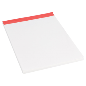 BLOCS NOTES (1/8) 80 FEUILLES  10,5x15,7 CM BLANC PAPIER (120 UNITÉ)