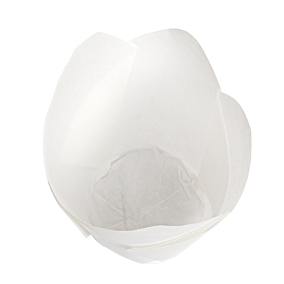 MUFFIN CUPS 'TULIP' 50 G/M2 11x11 CM BLANC PARCH.INGRAISSABLE (1000 UNITÉ) – Image 3