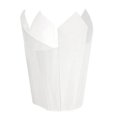MUFFIN CUPS 'TULIP' 50 G/M2 15x15 CM BLANC PARCH.INGRAISSABLE (1000 UNITÉ) – Image 2