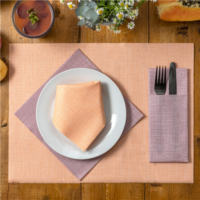SETS DE TABLE 'DRY COTTON' 55 G/M2 30x40 CM MANDARINE AIRLAID (800 UNITÉ) – Image 4