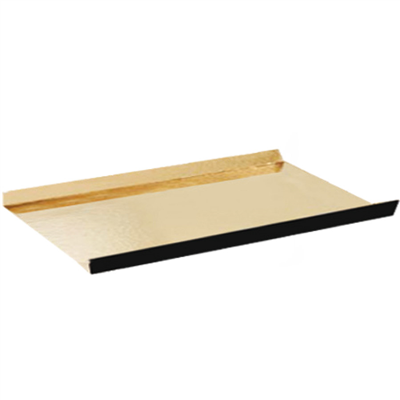 FONDS PLIÉS  380 G/M2 12,6x4,5+1,5 CM OR/NOIR CARTON (200 UNITÉ)