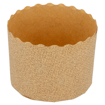 MOULES CUISSON PANETTONE  135 G/M2 Ø 6x4,5 CM MARRON CELLULOSE (2000 UNITÉ)