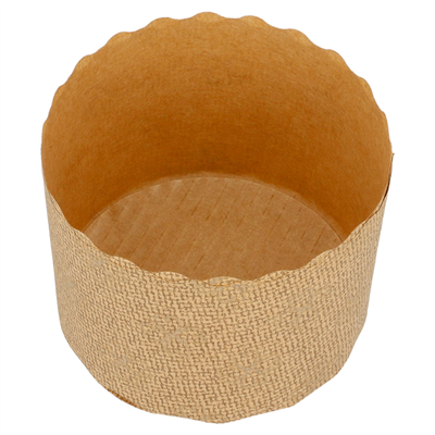 MOULES CUISSON PANETTONE  135 G/M2 Ø 6x4,5 CM MARRON CELLULOSE (2000 UNITÉ) – Image 3