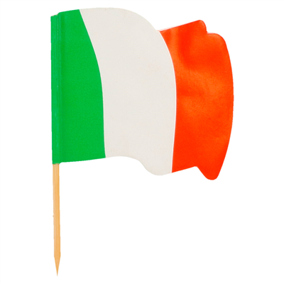 PETITS DRAPEAUX "ITALIA"  4x3/6,5 CM ASSORTI BOIS (144 UNITÉ)