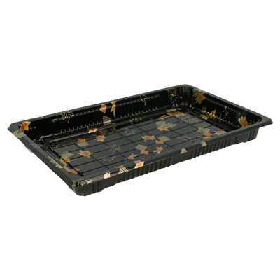 RÉCIPIENTS + COUVERCLES POUR "SUSHI"  24x15x4 CM NOIR PS (300 UNITÉ) – Image 3