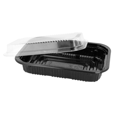 SETS BARQUETTES + COUVERCLES  17x11,5x5 CM NOIR PS (500 UNITÉ) – Image 2