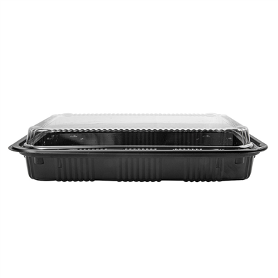SETS BARQUETTES + COUVERCLES  22,4x15x5 CM NOIR PS (300 UNITÉ) – Image 2