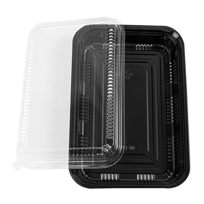 SETS BARQUETTES + COUVERCLES  22,4x15x5 CM NOIR PS (300 UNITÉ) – Image 3