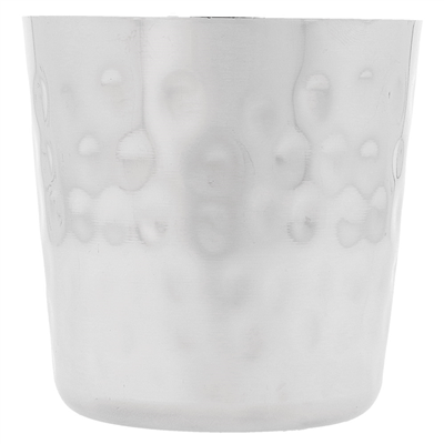 MINI RÉCIPIENTS À FRITES CLASSIQUES, MARTELÉ 'ARTINOX'  Ø 8,5x8,5 CM ARGENTE INOX (12 UNITÉ) – Image 2