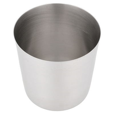 MINI RÉCIPIENTS À FRITES CLASSIQUES, LISSES  Ø 8,5x8,5 CM ARGENTE INOX (12 UNITÉ) – Image 3