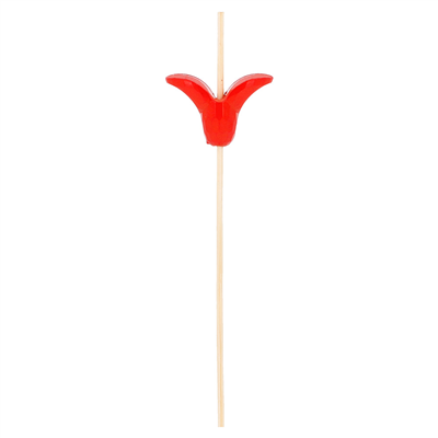 PIQUES "TULIPE"  12 (h) CM NATUREL BAMBOU (100 UNITÉ) – Image 2