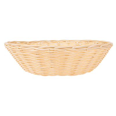 CORBEILLES SIMILAIRE OSIER RONDES  Ø 25x7 CM NATUREL PP (12 UNITÉ) – Image 2