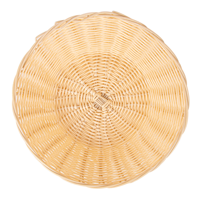 CORBEILLES SIMILAIRE OSIER RONDES  Ø 25x7 CM NATUREL PP (12 UNITÉ) – Image 3