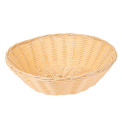 CORBEILLES SIMILAIRE OSIER RONDES  Ø 25x7 CM NATUREL PP (12 UNITÉ)