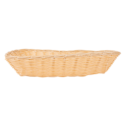 CORBEILLES SIMILAIRE OSIER RECTANGULAIRES  30x22x7 CM NATUREL PP (12 UNITÉ) – Image 2