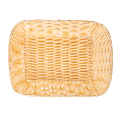 CORBEILLES SIMILAIRE OSIER RECTANGULAIRES  30x22x7 CM NATUREL PP (12 UNITÉ) – Image 3