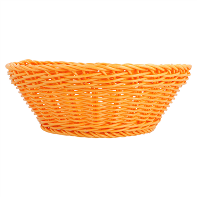 CORBEILLES SIMILAIRE OSIER RONDES  Ø 20x8 CM ORANGE PP (12 UNITÉ) – Image 2