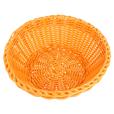 CORBEILLES SIMILAIRE OSIER RONDES  Ø 20x8 CM ORANGE PP (12 UNITÉ) – Image 3