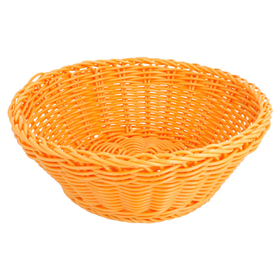 CORBEILLES SIMILAIRE OSIER RONDES  Ø 20x8 CM ORANGE PP (12 UNITÉ)