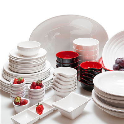 ASSIETTES 'ASAMI WARE'  Ø 28x2,3 CM BLANC MÉLAMINE (12 UNITÉ) – Image 3