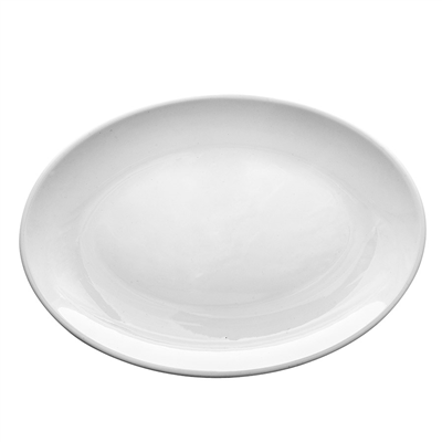 ASSIETTES OVALES 'ASAMI WARE'  46x32 CM BLANC MÉLAMINE (6 UNITÉ) – Image 2