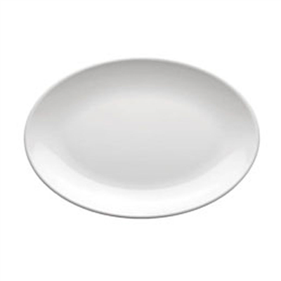 ASSIETTES OVALES 'ASAMI WARE'  46x32 CM BLANC MÉLAMINE (6 UNITÉ)