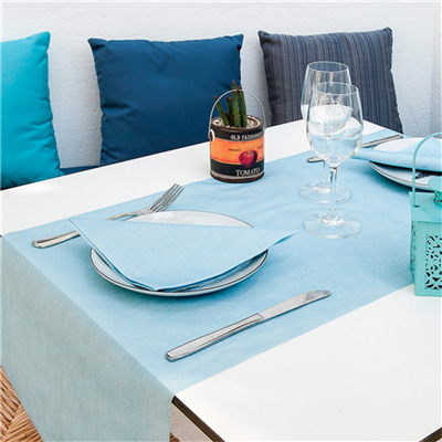 SERVIETTES 'LIKE LINEN' 70 G/M2 40x40 CM TURQUOISE SPUNLACE (600 UNITÉ) – Image 3