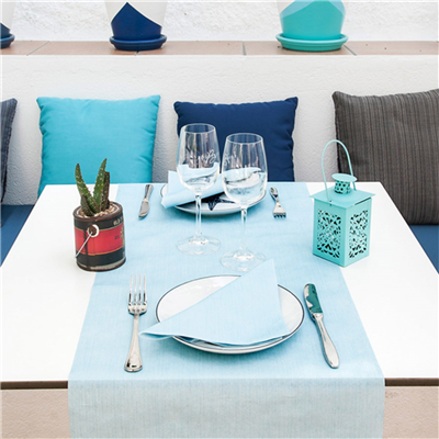 SERVIETTES 'LIKE LINEN' 70 G/M2 40x40 CM TURQUOISE SPUNLACE (600 UNITÉ) – Image 4
