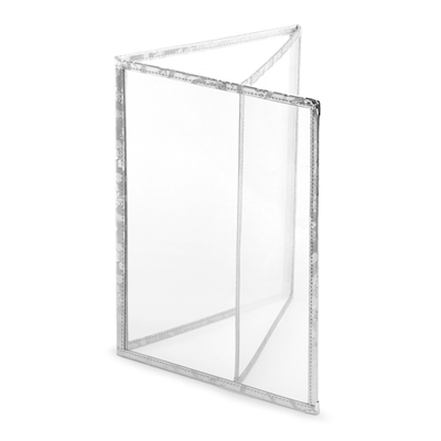 MENU "AMÉRICAIN" DIN-A4 3 CORPS   ARGENTE PVC (1 UNITÉ)