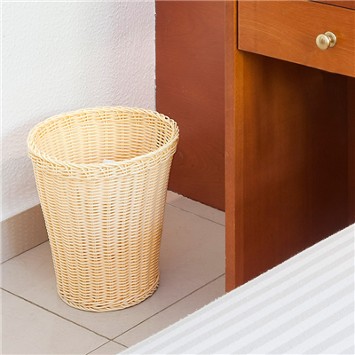 CORBEILLE CHAMBRES 10 L Ø 25x27 CM NATUREL PP (1 UNITÉ) – Image 2
