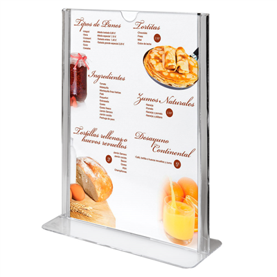 PORTE MENUS DE TABLE DIN-A7  7,4x10,5 CM TRANSPARENT PS (1 UNITÉ) – Image 4