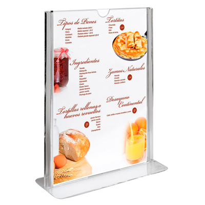 PORTE MENUS DE TABLE DIN-A4  21x29,7 CM TRANSPARENT PS (10 UNITÉ) – Image 4