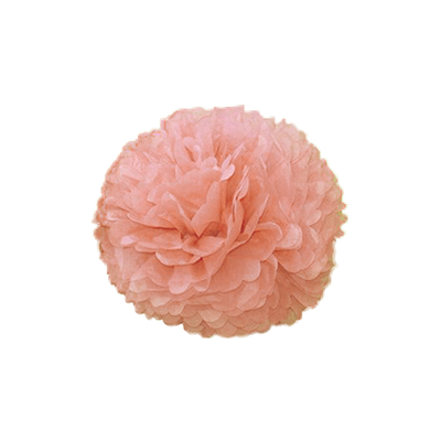 POM POM FLOWER  Ø 25 CM ROSE PAPIER (10 UNITÉ)